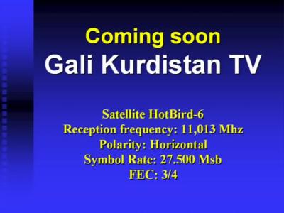 Gali Kurdistan TV (Eutelsat 7 West A - 7.0°W)